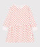 Babies' Fleece Dress MARSHMALLOW white/CAROTTE