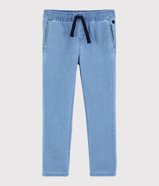Boys' Denim Fleece Trousers DENIM CLAIR blue