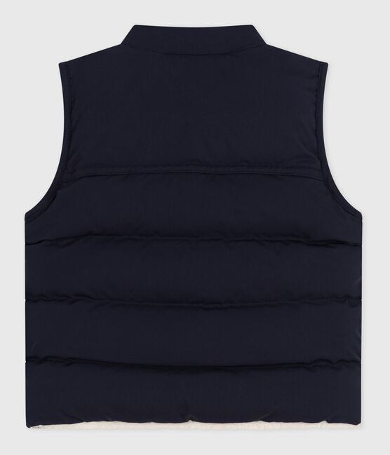Baby's reversible sleeveless puffer jacket SMOKING blue/MILK