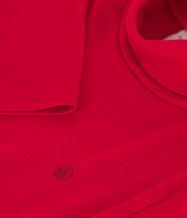 Unisex Children's Cotton Polo Neck red