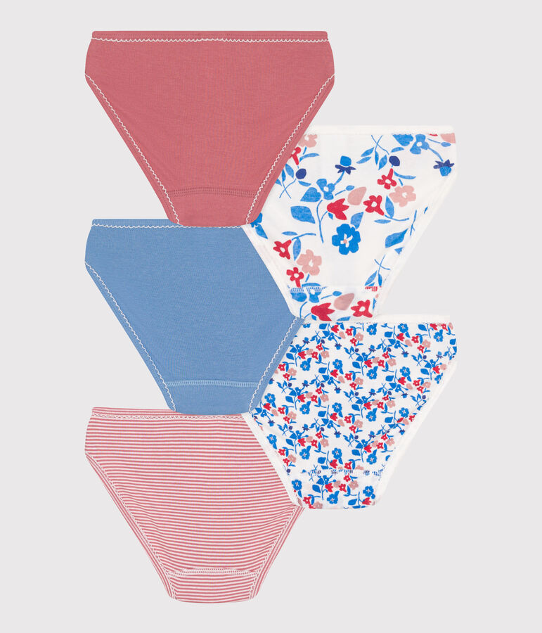 Children's flower-patterned cotton pants - 5-pack variante 1