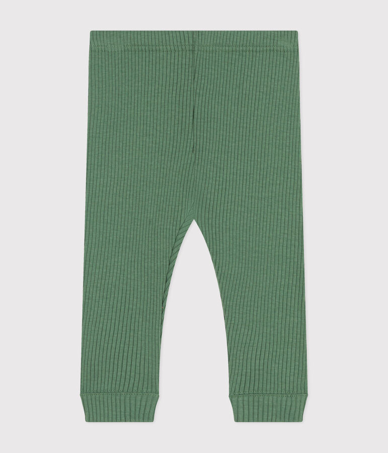 Babies' cotton leggings green