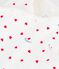 Babies' sleeveless cotton gauze cardigan printed with little hearts white/multicolor