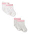 Set of 2 pairs of unisex baby's socks LOT white