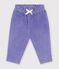 Babies' plain corduroy trousers purple