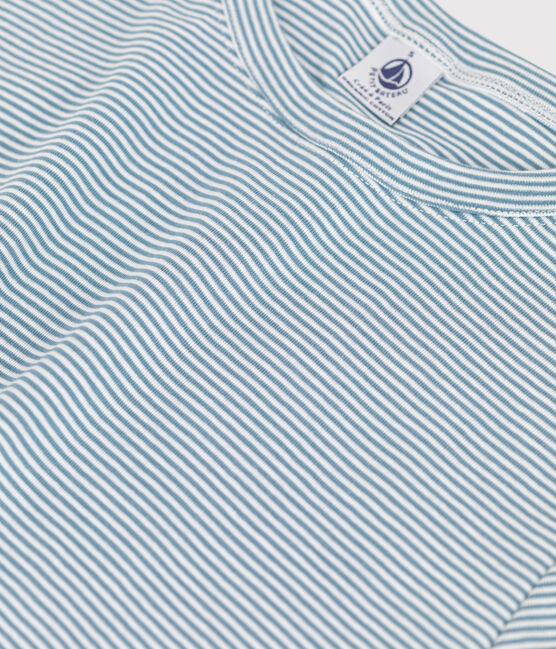 Women's Iconic Organic Cotton Round Neck T-Shirt ROVER blue/MARSHMALLOW white