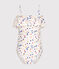 Girls' One-Piece Print Swimsuit MARSHMALLOW white/MULTICO white