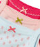 Pack of three baby girl bodysuits with straps . white