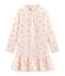 Girls' Fine Cotton Nightdress FLEUR pink/MULTICO white
