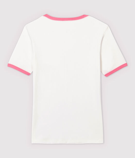 Women's Cotton T-Shirt MARSHMALLOW white/GRETEL pink