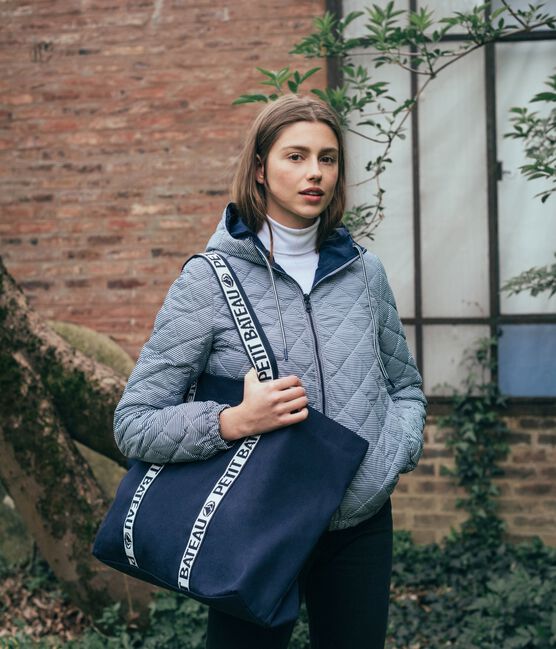 Logo Tote Bag SMOKING blue