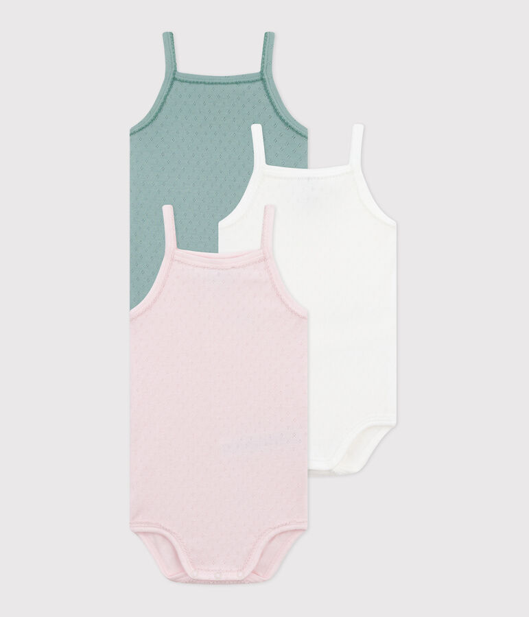 Babies' strappy plain cotton bodies - 3-Pack variante 1