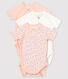 Babies' Short-Sleeved Wrapover Organic Cotton Bodysuits - 3-Pack