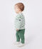 Baby sailor top in thick cotton MARSHMALLOW green/PALMERAIE