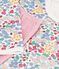Children's nightdress and leggings in floral tube knit fabric pink/multicolor
