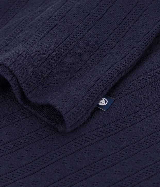 Women's short-sleeved plain cotton T-shirt blue