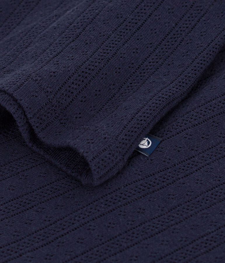 Women's short-sleeved plain cotton T-shirt blue