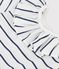 Babies' Short-Sleeved Striped Jersey Blouse MARSHMALLOW white/SMOKING blue