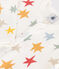 Babies' printed cotton footless pyjama suit MARSHMALLOW white/MULTICO white