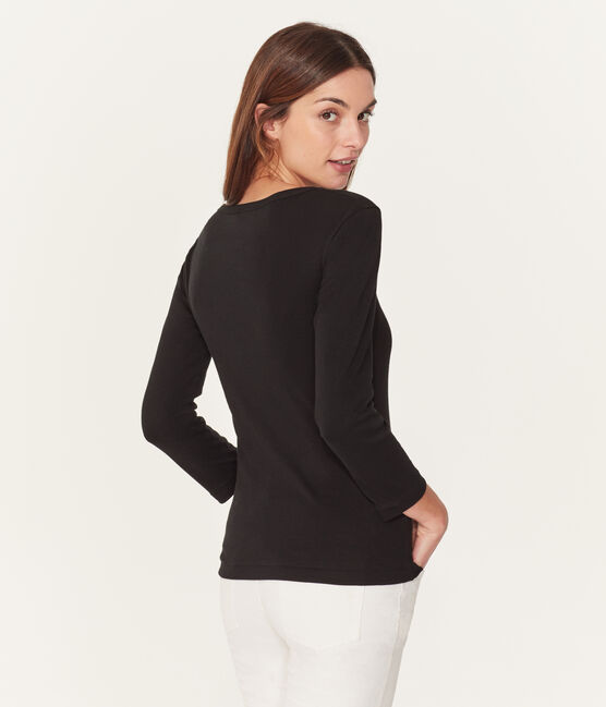Women's 3/4 sleeved t-shirt NOIR black