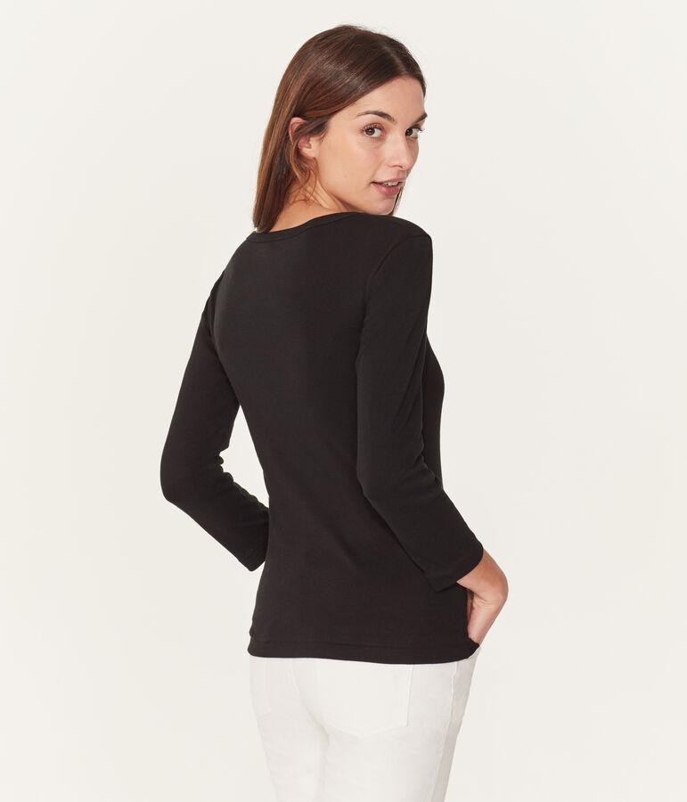 Women's 3/4 sleeved t-shirt black