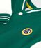 Babies' varsity-style cotton jacket in two colours EVERGREEN green/MILK