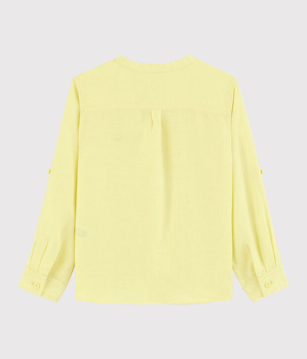 Boys' Linen Turn-Up Shirt yellow