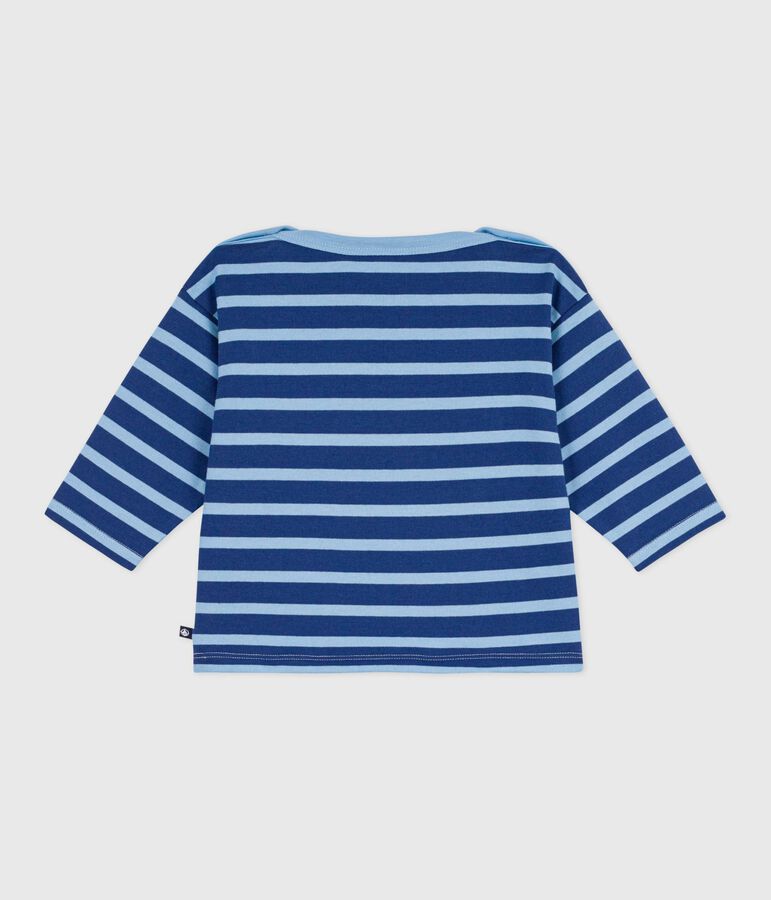 Babies' cotton Breton top with a seagull badge CREPUSCULE /FLO