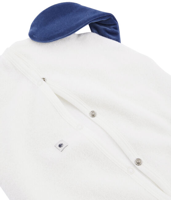 Pyjama Case in Brushed Terry Towelling MARSHMALLOW white/MEDIEVAL blue