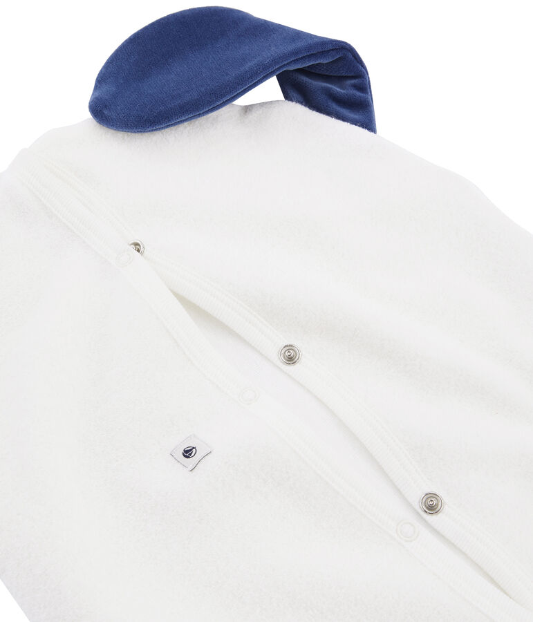 Pyjama Case in Brushed Terry Towelling white/blue