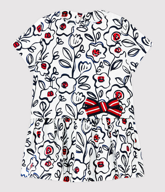 Baby girls' print dress MARSHMALLOW white/MULTICO white
