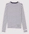 Women's Iconic Striped Cotton Cardigan MARSHMALLOW white/SMOKING blue