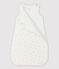 Babies' Organic Cotton Cherry Pattern Sleeping Bag with Little Collar MARSHMALLOW white/MULTICO white