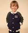 Boys' fleece baseball jacket SMOKING blue/MULTICO white