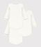 Pack of plain cotton long-sleeved baby bodies multicolor