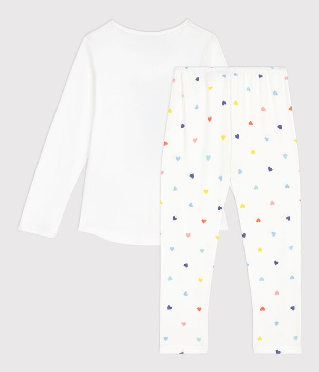 Children's cat design cotton pyjamas. white/multicolor