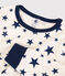 Unisex Starry Cotton Pyjamas MARSHMALLOW white/MEDIEVAL blue
