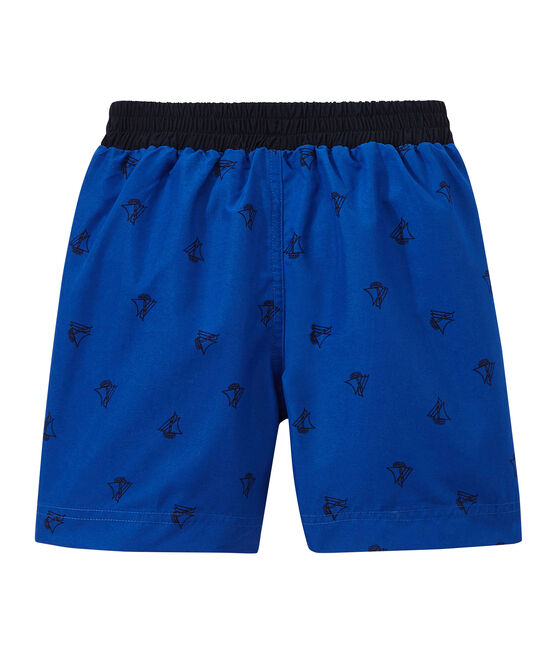 Boys' printed swim shorts PERSE blue/SMOKING blue