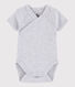 Unisex Babies' Short-Sleeved Wrapover Bodysuit