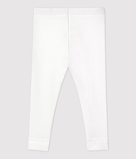Babies' Cotton Leggings MARSHMALLOW white
