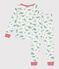 Children's dinosaur print cotton pyjamas MARSHMALLOW white/MULTICO white