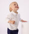 Babies' plain cotton shirt ECUME white