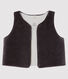 Babies' Sleeveless Velour Cardigan