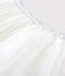 Girls' Glittery Tulle Skirt MARSHMALLOW white/ARGENT grey