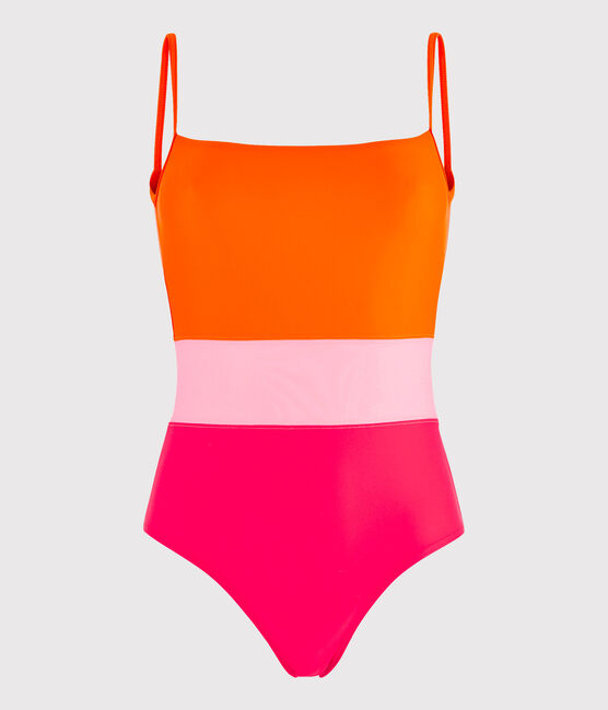 Women's Eco-Friendly Swimsuit PEPS red/MULTICO white