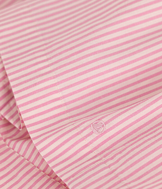Babies' Short-Sleeved Poplin Dress pink/pink