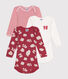 Babies' long-sleeved cotton bodysuits - 3-Pack