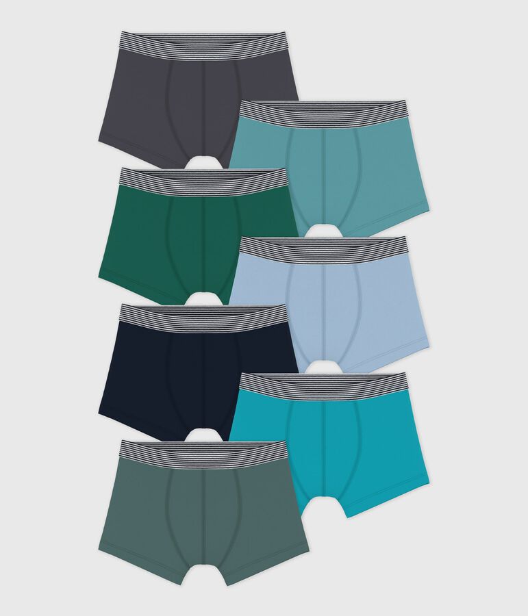 Pack of children's plain cotton boxers multicolor