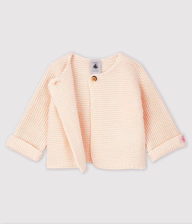 Babies' Organic Cotton Knitted Cardigan pink