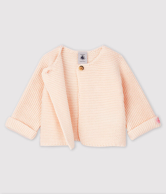 Babies' Organic Cotton Knitted Cardigan FLEUR pink